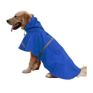 NEW Dog Raincoat Adjustable Pet WaterProof Lightweight Rain Jacket Poncho L